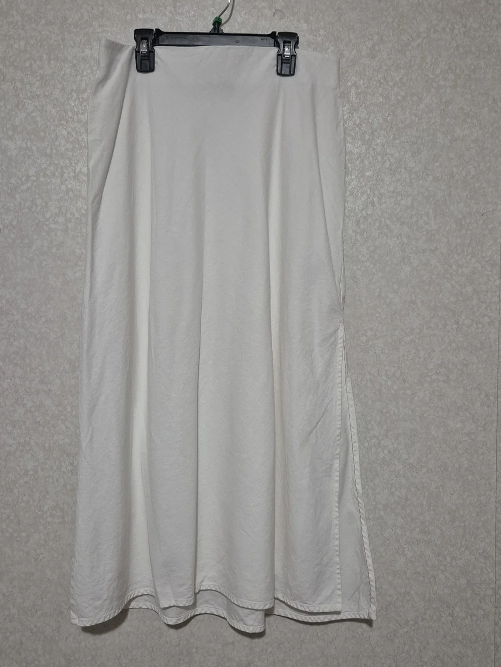 GAP White Side-Slit Midi Skirt-linen Blend..Size:M
